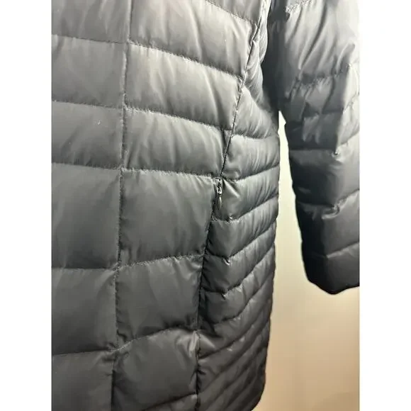 Talbots Faux Fur Hooded Down Puffer Coat Black Full Zip Plus Size 3XP 3X Petite - Picture 3 of 14